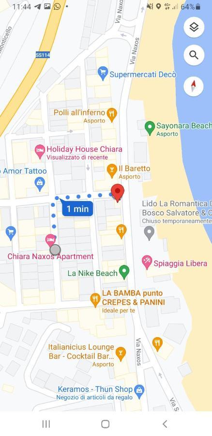 גיארדיני נאקסוס Chiara Naxos Apartment מראה חיצוני תמונה